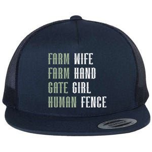 Farm Wife Farm Hand Gate Farmer Wife Of A Farmer Funny Gift Flat Bill Trucker Hat