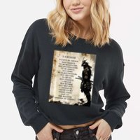 Fearless Warrior Cropped Pullover Crew