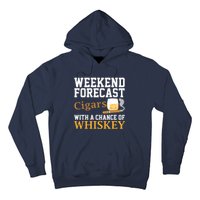 Funny Weekend Forecast Cigars And Whiskey Gift For Men Women Hoodie