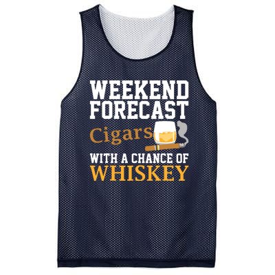 Funny Weekend Forecast Cigars And Whiskey Gift For Men Women Mesh Reversible Basketball Jersey Tank