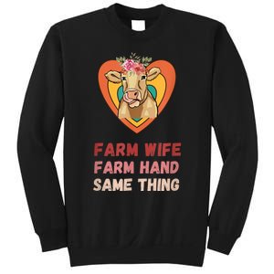 Farm Wife Farm Hand Same Thing, Funny Cow Tees Sweatshirt