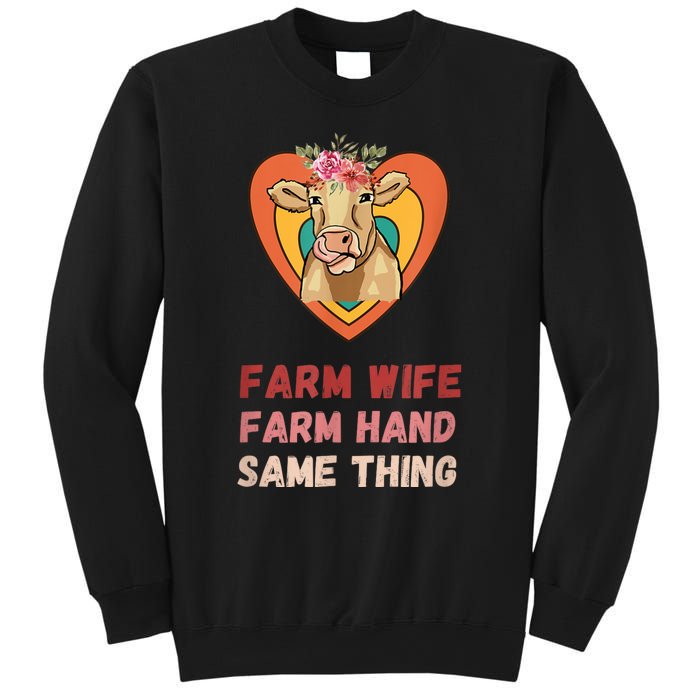 Farm Wife Farm Hand Same Thing, Funny Cow Tees Sweatshirt