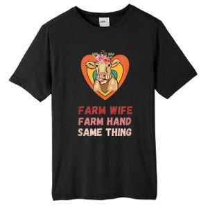 Farm Wife Farm Hand Same Thing, Funny Cow Tees Tall Fusion ChromaSoft Performance T-Shirt