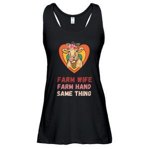 Farm Wife Farm Hand Same Thing, Funny Cow Tees Ladies Essential Flowy Tank