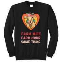 Farm Wife Farm Hand Same Thing, Funny Cow Tees Tall Sweatshirt