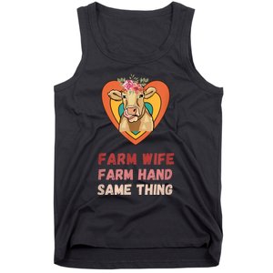 Farm Wife Farm Hand Same Thing, Funny Cow Tees Tank Top