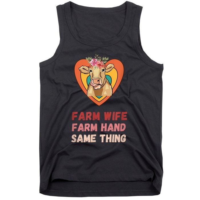 Farm Wife Farm Hand Same Thing, Funny Cow Tees Tank Top