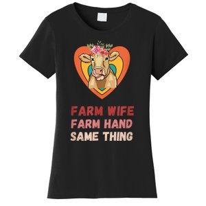 Farm Wife Farm Hand Same Thing, Funny Cow Tees Women's T-Shirt