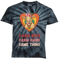 Farm Wife Farm Hand Same Thing, Funny Cow Tees Kids Tie-Dye T-Shirt