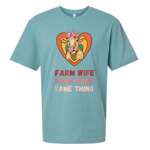 Farm Wife Farm Hand Same Thing, Funny Cow Tees Sueded Cloud Jersey T-Shirt