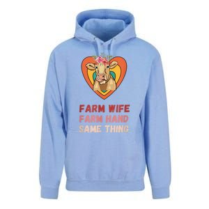 Farm Wife Farm Hand Same Thing, Funny Cow Tees Unisex Surf Hoodie