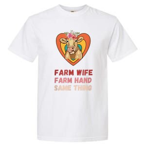 Farm Wife Farm Hand Same Thing, Funny Cow Tees Garment-Dyed Heavyweight T-Shirt