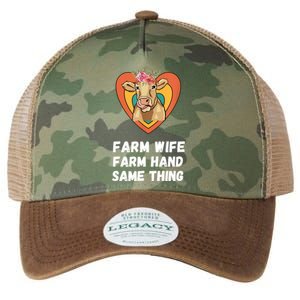 Farm Wife Farm Hand Same Thing, Funny Cow Tees Legacy Tie Dye Trucker Hat