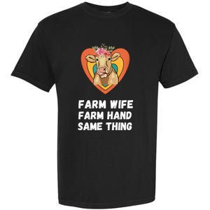 Farm Wife Farm Hand Same Thing, Funny Cow Tees Garment-Dyed Heavyweight T-Shirt