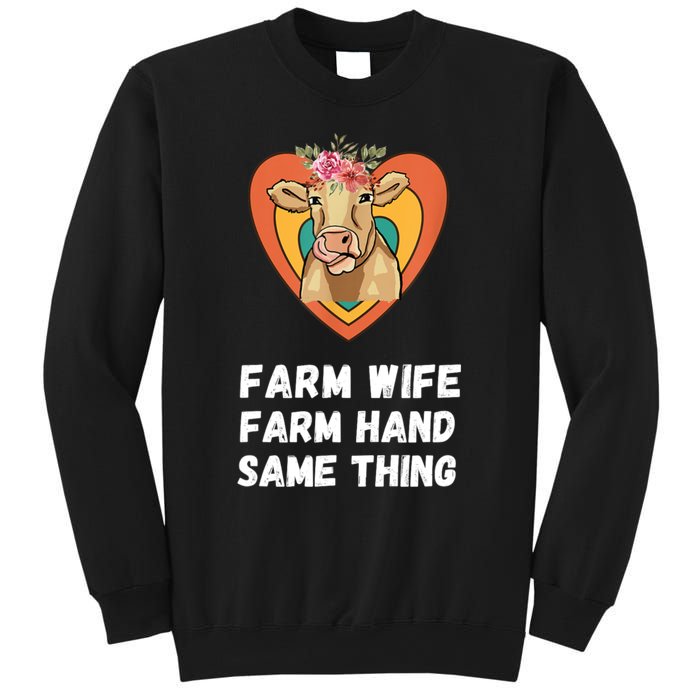 Farm Wife Farm Hand Same Thing, Funny Cow Tees Sweatshirt