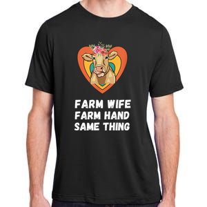 Farm Wife Farm Hand Same Thing, Funny Cow Tees Adult ChromaSoft Performance T-Shirt