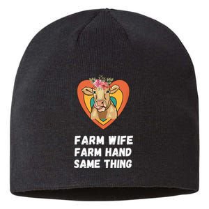 Farm Wife Farm Hand Same Thing, Funny Cow Tees Sustainable Beanie