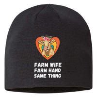 Farm Wife Farm Hand Same Thing, Funny Cow Tees Sustainable Beanie