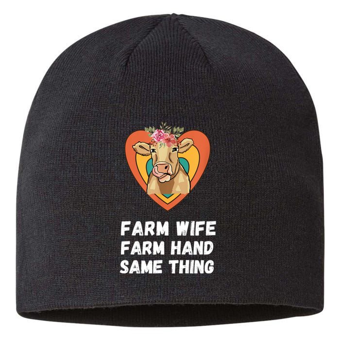 Farm Wife Farm Hand Same Thing, Funny Cow Tees Sustainable Beanie