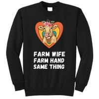 Farm Wife Farm Hand Same Thing, Funny Cow Tees Tall Sweatshirt