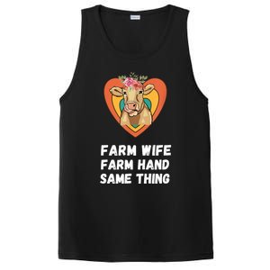 Farm Wife Farm Hand Same Thing, Funny Cow Tees PosiCharge Competitor Tank