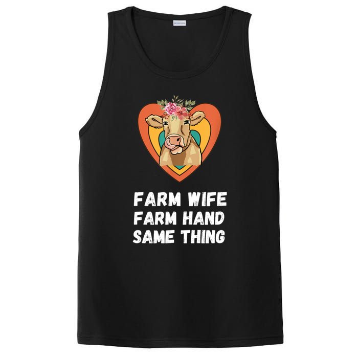 Farm Wife Farm Hand Same Thing, Funny Cow Tees PosiCharge Competitor Tank