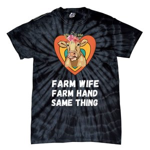 Farm Wife Farm Hand Same Thing, Funny Cow Tees Tie-Dye T-Shirt