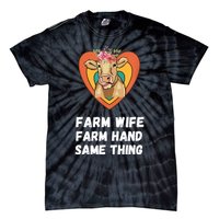 Farm Wife Farm Hand Same Thing, Funny Cow Tees Tie-Dye T-Shirt