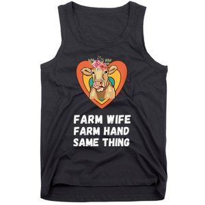 Farm Wife Farm Hand Same Thing, Funny Cow Tees Tank Top