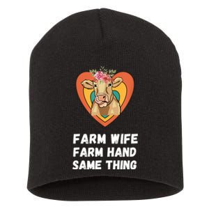 Farm Wife Farm Hand Same Thing, Funny Cow Tees Short Acrylic Beanie