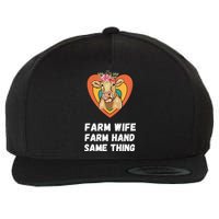 Farm Wife Farm Hand Same Thing, Funny Cow Tees Wool Snapback Cap