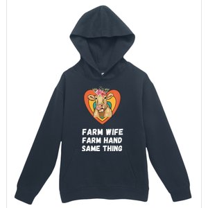 Farm Wife Farm Hand Same Thing, Funny Cow Tees Urban Pullover Hoodie