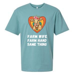 Farm Wife Farm Hand Same Thing, Funny Cow Tees Sueded Cloud Jersey T-Shirt