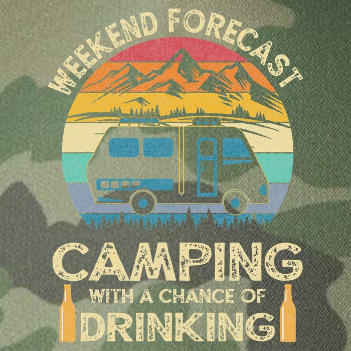 Funny Weekend Forecast Camping With A Chance Of Drinking Legacy Tie Dye Trucker Hat