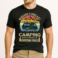 Funny Weekend Forecast Camping With A Chance Of Drinking Cooling Performance Crew T-Shirt
