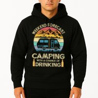 Funny Weekend Forecast Camping With A Chance Of Drinking Hoodie