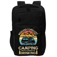 Funny Weekend Forecast Camping With A Chance Of Drinking Impact Tech Backpack