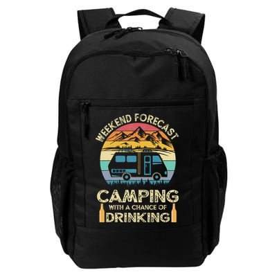 Funny Weekend Forecast Camping With A Chance Of Drinking Backpack