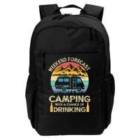 Funny Weekend Forecast Camping With A Chance Of Drinking Backpack