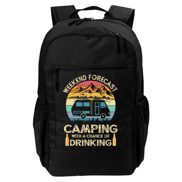 Funny Weekend Forecast Camping With A Chance Of Drinking Backpack