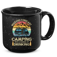 Funny Weekend Forecast Camping With A Chance Of Drinking 15oz Campfire Ceramic Mug