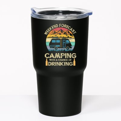 Funny Weekend Forecast Camping With A Chance Of Drinking Tumbler