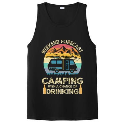 Funny Weekend Forecast Camping With A Chance Of Drinking PosiCharge Competitor Tank