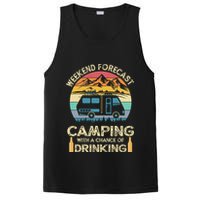 Funny Weekend Forecast Camping With A Chance Of Drinking PosiCharge Competitor Tank