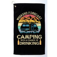Funny Weekend Forecast Camping With A Chance Of Drinking Golf Towel
