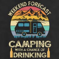 Funny Weekend Forecast Camping With A Chance Of Drinking Microfiber Hand Towel