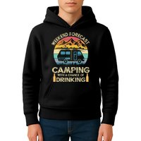 Funny Weekend Forecast Camping With A Chance Of Drinking Kids Hoodie