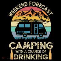 Funny Weekend Forecast Camping With A Chance Of Drinking Zip Tote Bag
