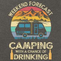 Funny Weekend Forecast Camping With A Chance Of Drinking Cotton Canvas Backpack