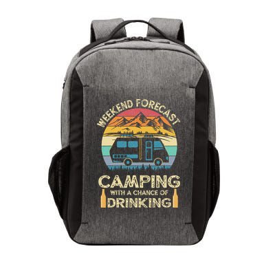 Funny Weekend Forecast Camping With A Chance Of Drinking Vector Backpack